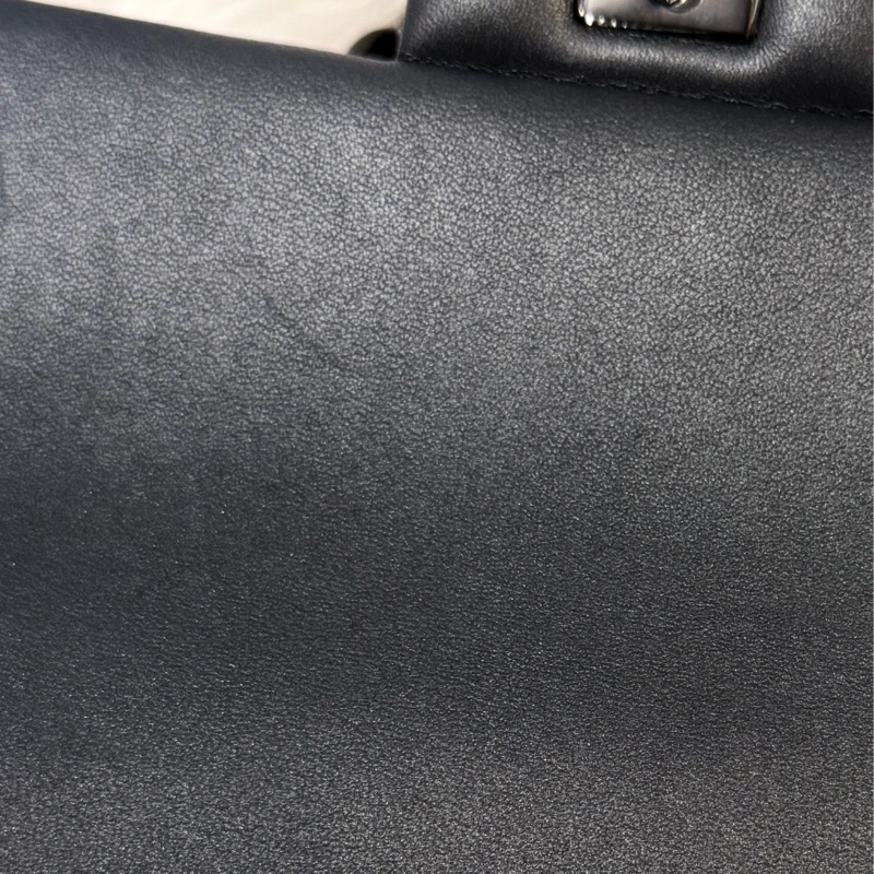 Chanel mini CF Coco20 銀黑灰羊皮銀黑釦-25