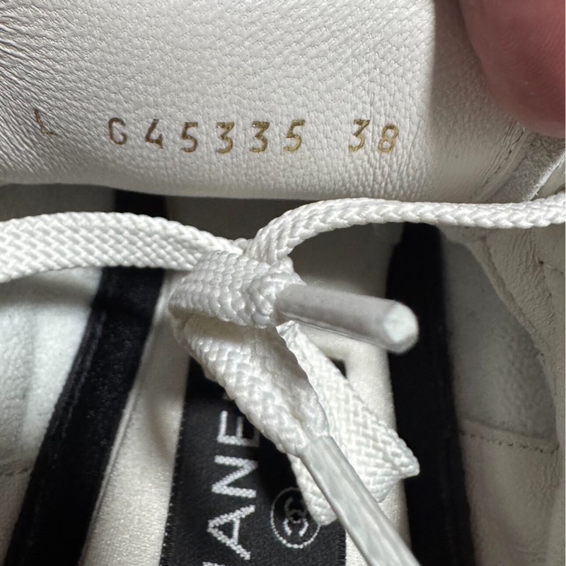 Chanel德訓鞋香奈兒23K低幫徽標休閒鞋 女款 黑色 38碼-5