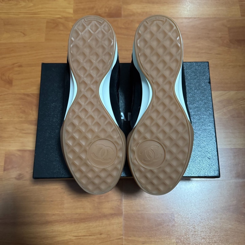 Chanel德訓鞋香奈兒23K低幫徽標休閒鞋 女款 黑色 38碼-6