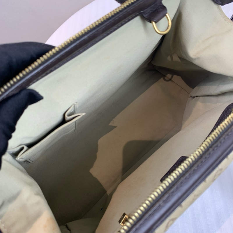 路易威登/Louis Vuitton Josephine 中古Vintage老花丹寧帆布波士頓手提包 可配長肩帶斜背 27x15x18cm-8