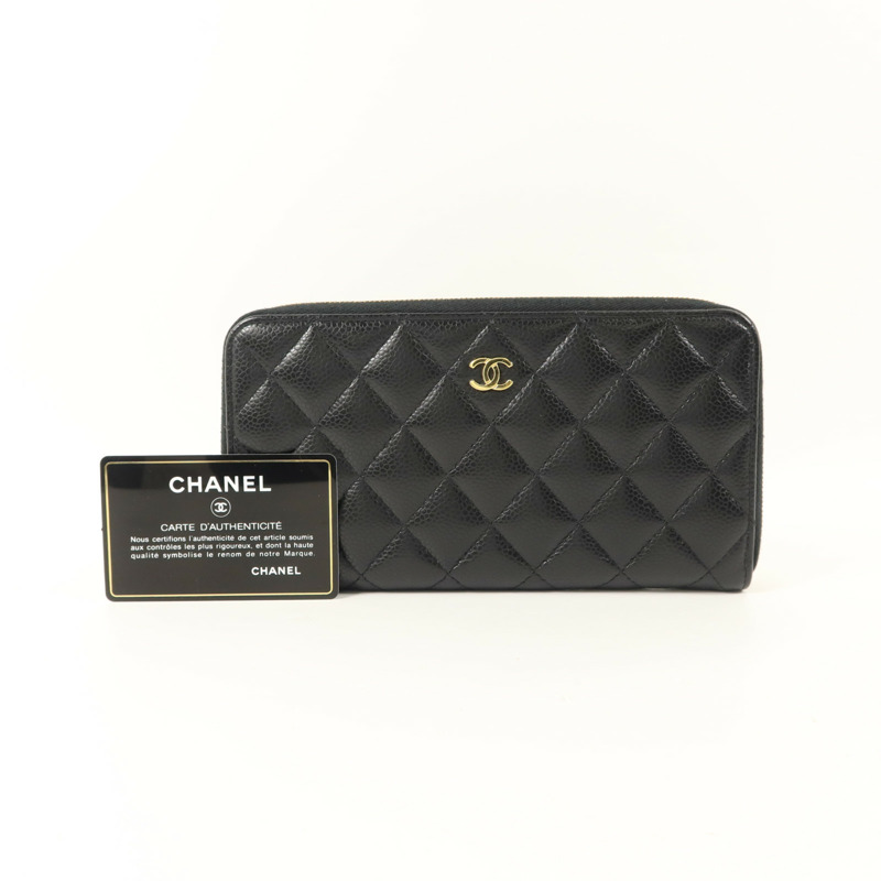 CHANEL 牛皮皮革Classic Zipper Long Wallet長錢包-9