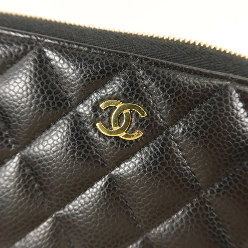 CHANEL 牛皮皮革Classic Zipper Long Wallet長錢包-10