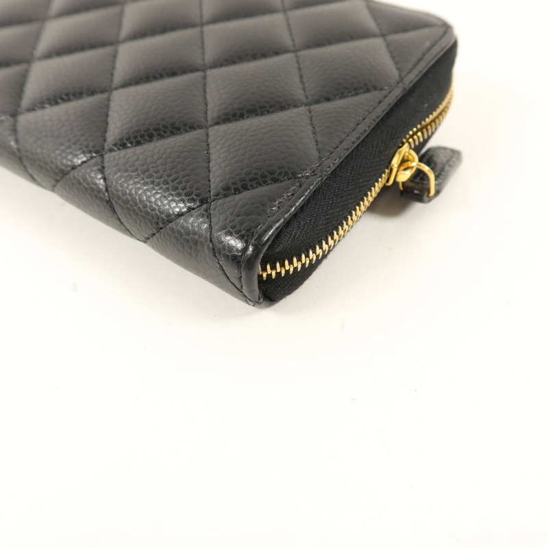 CHANEL 牛皮皮革Classic Zipper Long Wallet長錢包-12