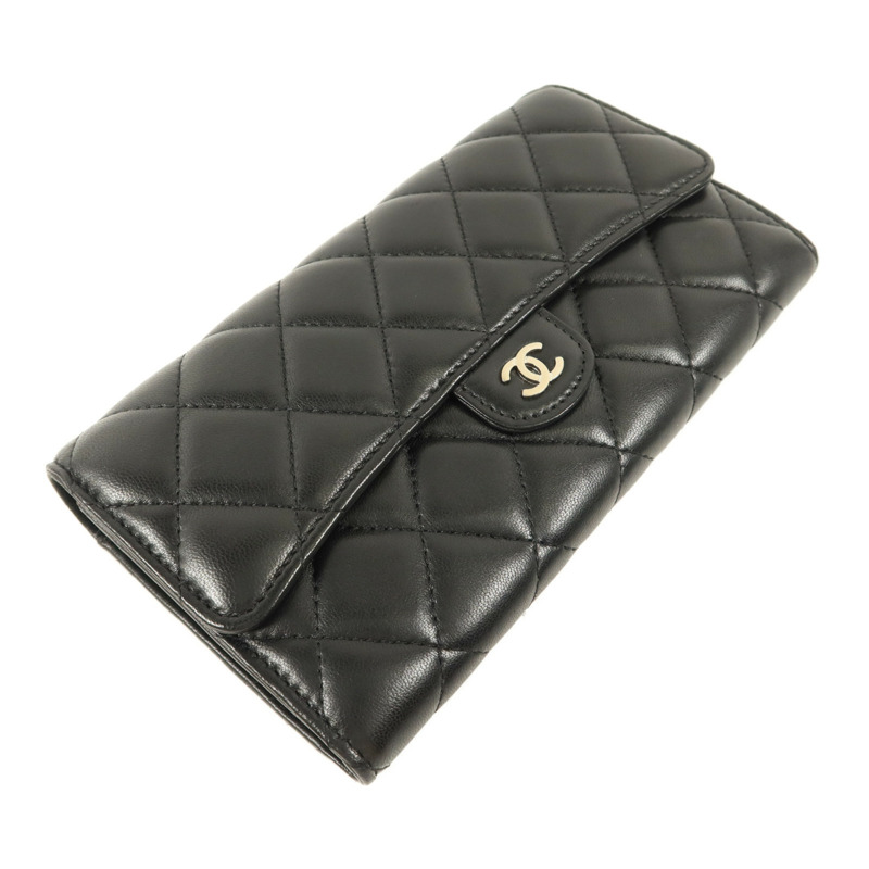 CHANEL 羊皮皮革Classic Flap Long Wallet長錢包-2