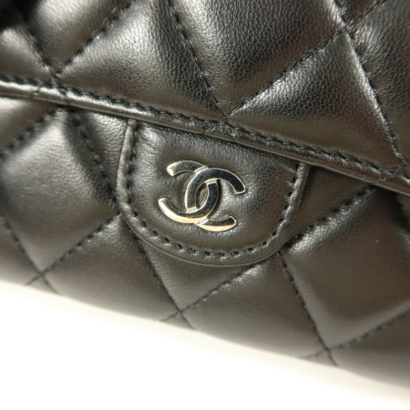 CHANEL 羊皮皮革Classic Flap Long Wallet長錢包-10