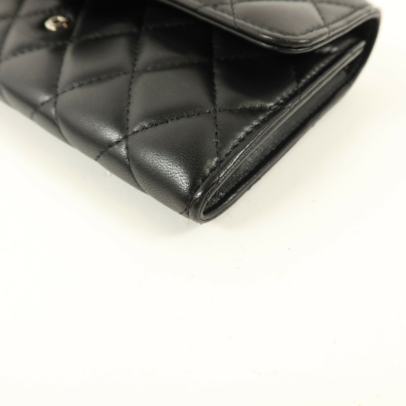 CHANEL 羊皮皮革Classic Flap Long Wallet長錢包-12