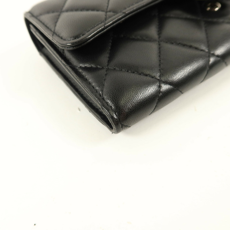 CHANEL 羊皮皮革Classic Flap Long Wallet長錢包-13