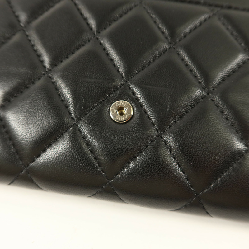 CHANEL 羊皮皮革Classic Flap Long Wallet長錢包-17