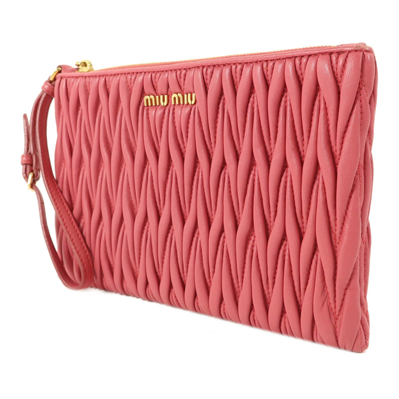 Miu Miu 羊皮皮革Pouch手拿包-2