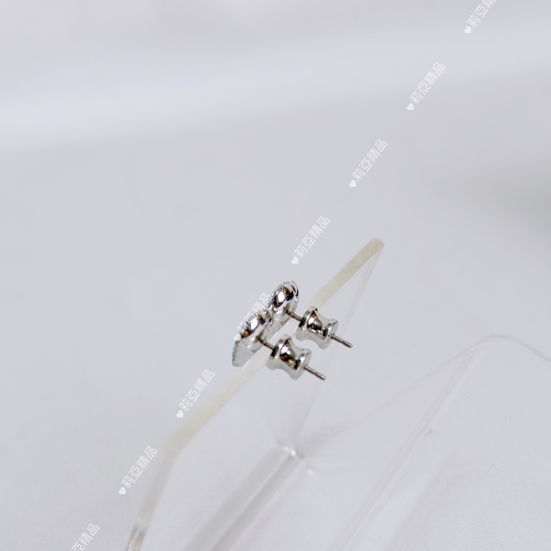 莉亞精品♡ Swaraski 愛心鑽耳環 二手-3