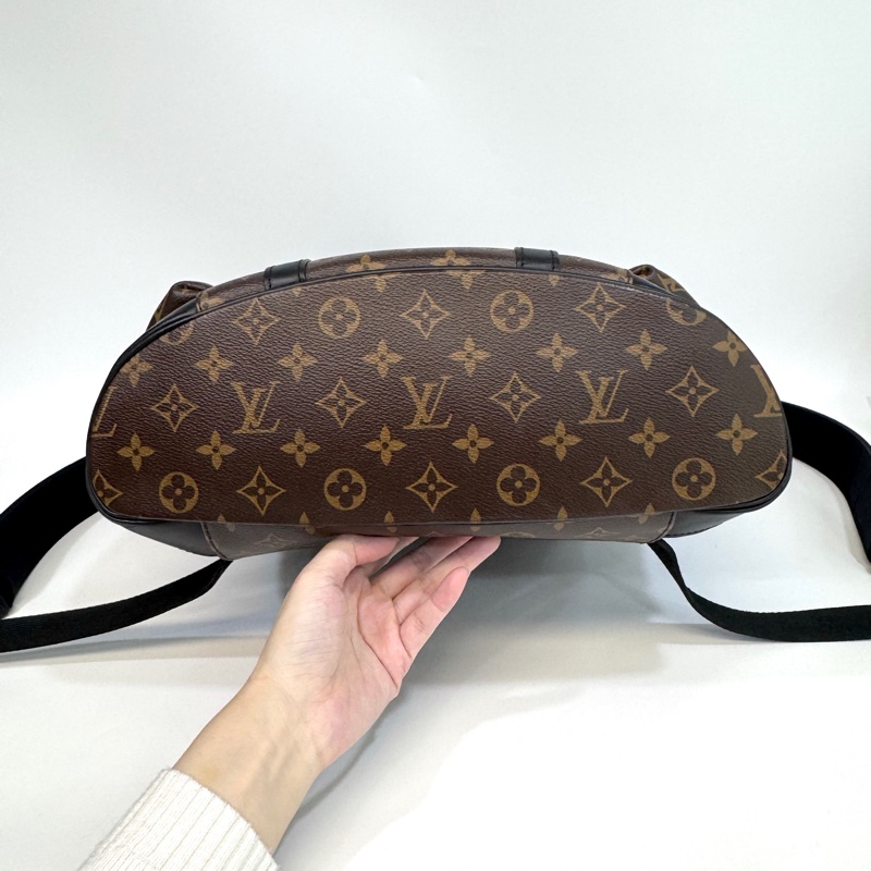 路易威登LV原花拼黑牛皮銀釦🎒Christopher MM後背包 大容量後背包 男包 M43735-14