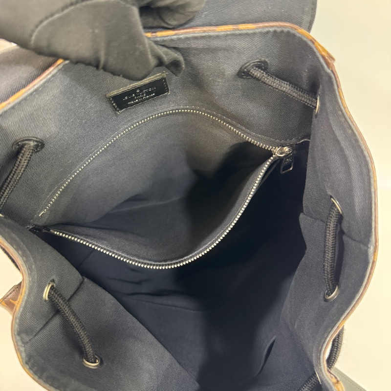 路易威登LV原花拼黑牛皮銀釦🎒Christopher MM後背包 大容量後背包 男包 M43735-16