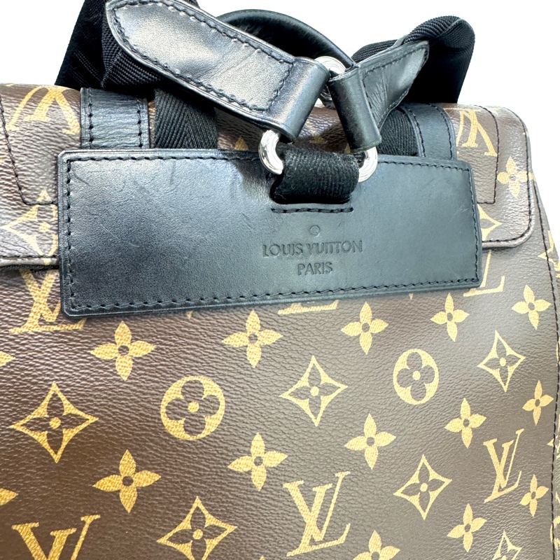 路易威登LV原花拼黑牛皮銀釦🎒Christopher MM後背包 大容量後背包 男包 M43735-17