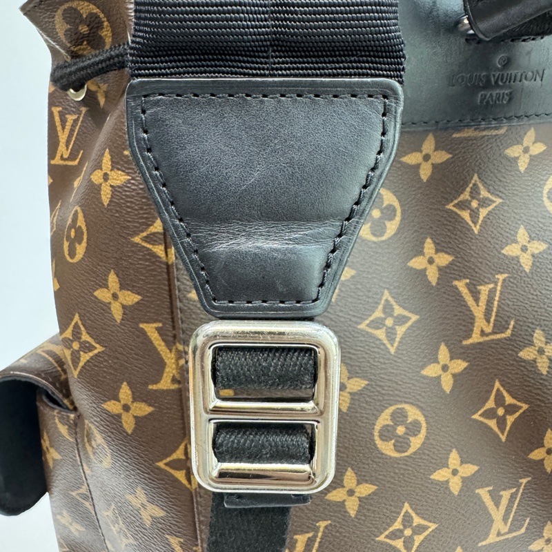 路易威登LV原花拼黑牛皮銀釦🎒Christopher MM後背包 大容量後背包 男包 M43735-30
