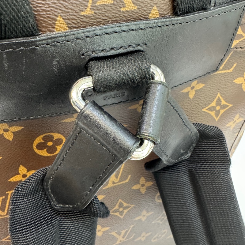 路易威登LV原花拼黑牛皮銀釦🎒Christopher MM後背包 大容量後背包 男包 M43735-32