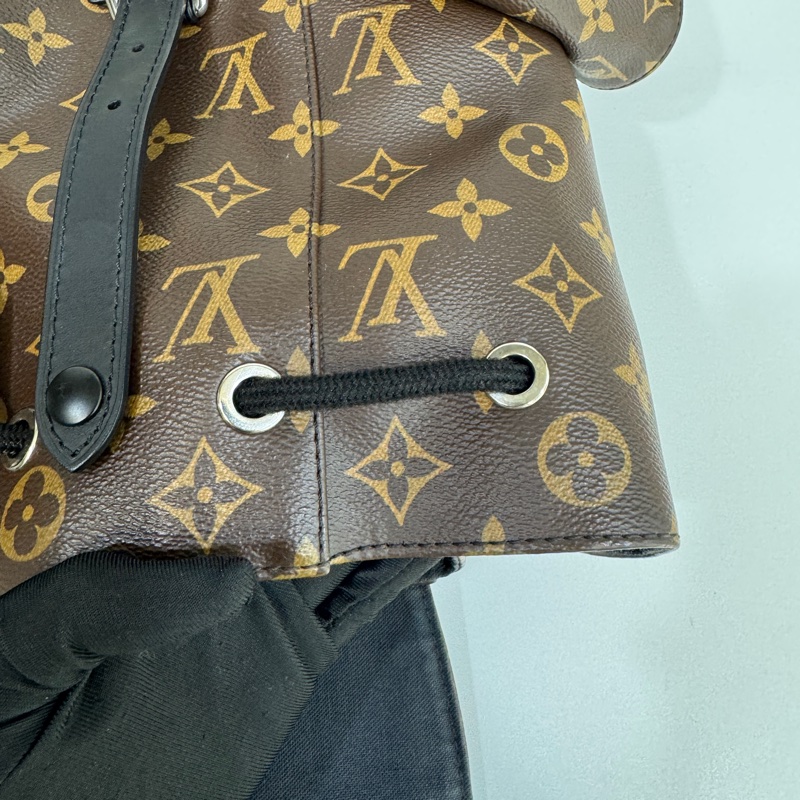 路易威登LV原花拼黑牛皮銀釦🎒Christopher MM後背包 大容量後背包 男包 M43735-35