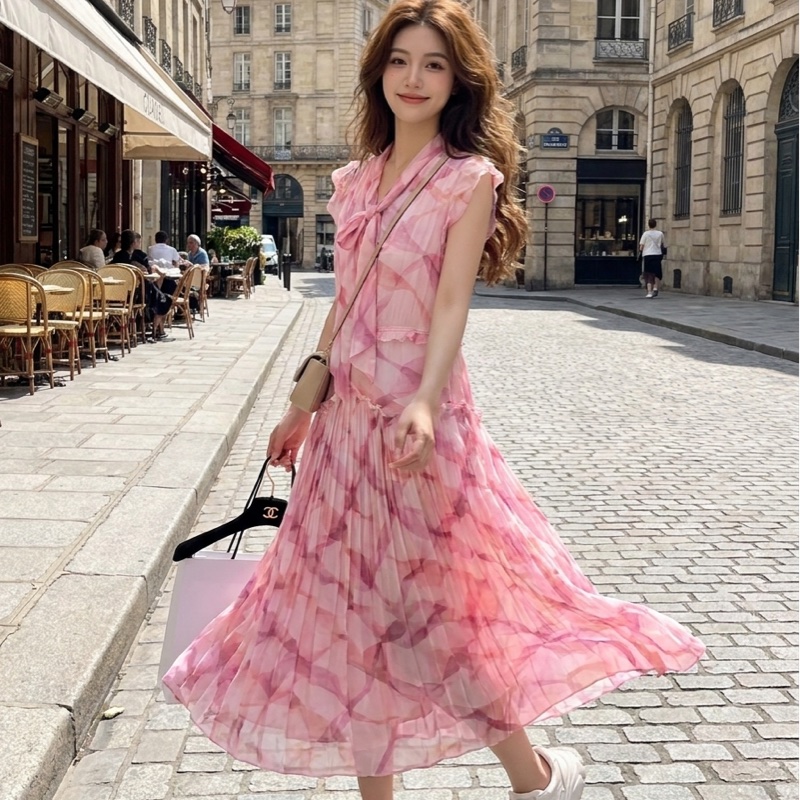 97）全新【COACH】質感粉嫩幾何．修身剪裁中長版洋裝 M-L可穿-2