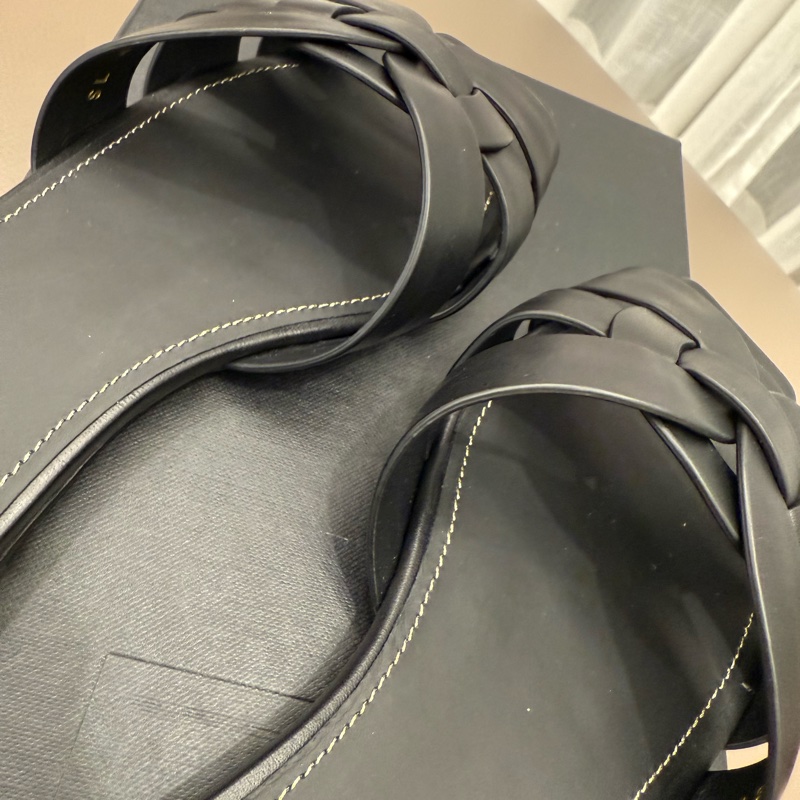 Saint Laurent YSL Tribute 平底黑色拖鞋 涼鞋 37號-7