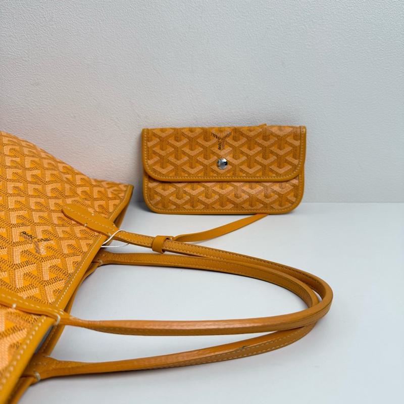 戈雅Goyard 黃色小號單肩包-5