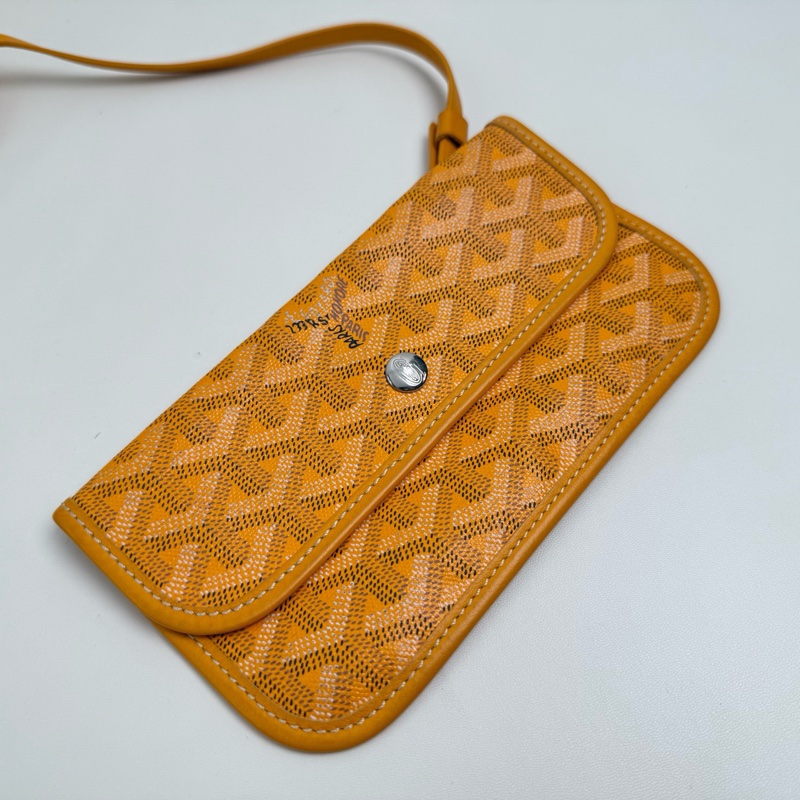 戈雅Goyard 黃色小號單肩包-6