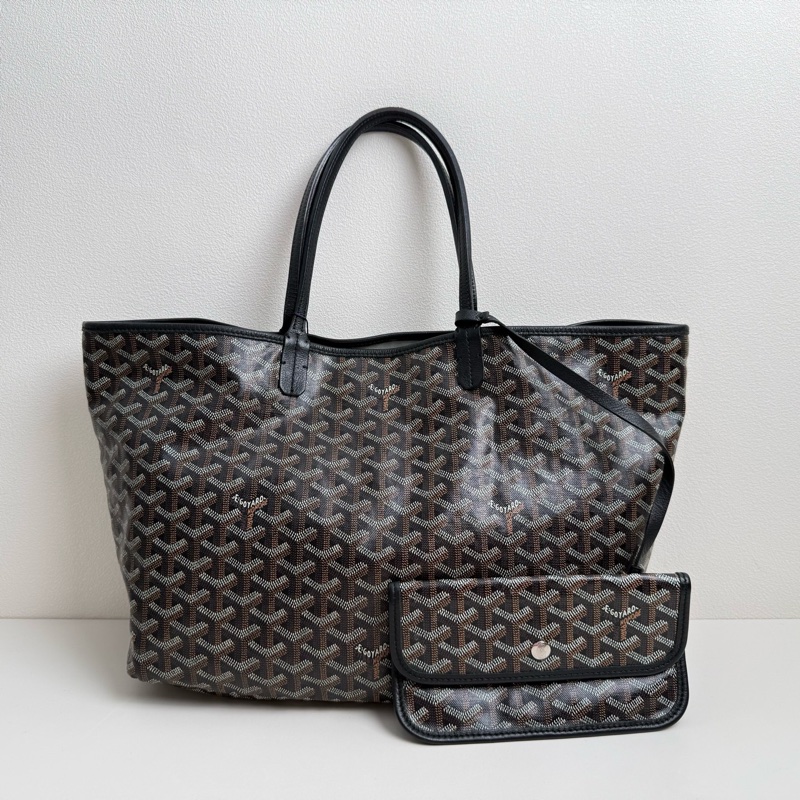 Goyard/戈雅 黑色小號單肩包 銀扣-0