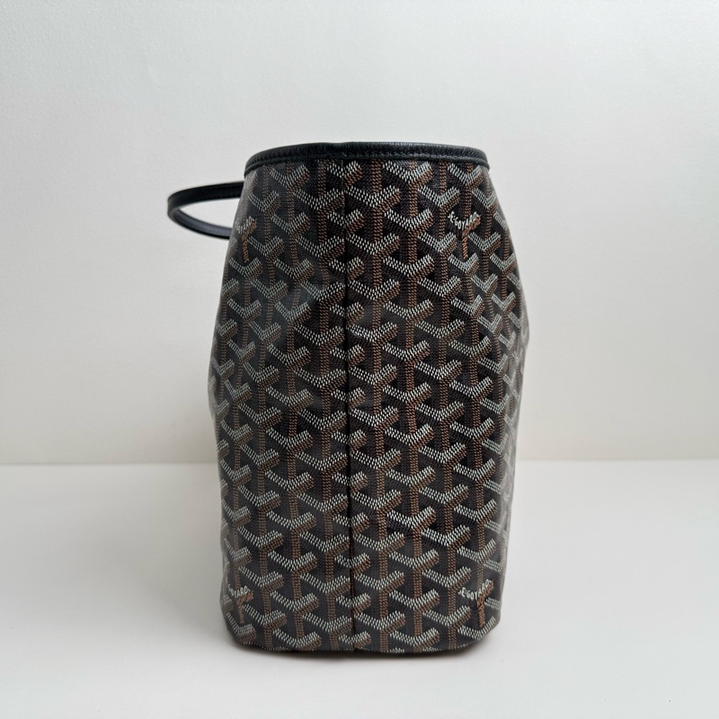 Goyard/戈雅 黑色小號單肩包 銀扣-3