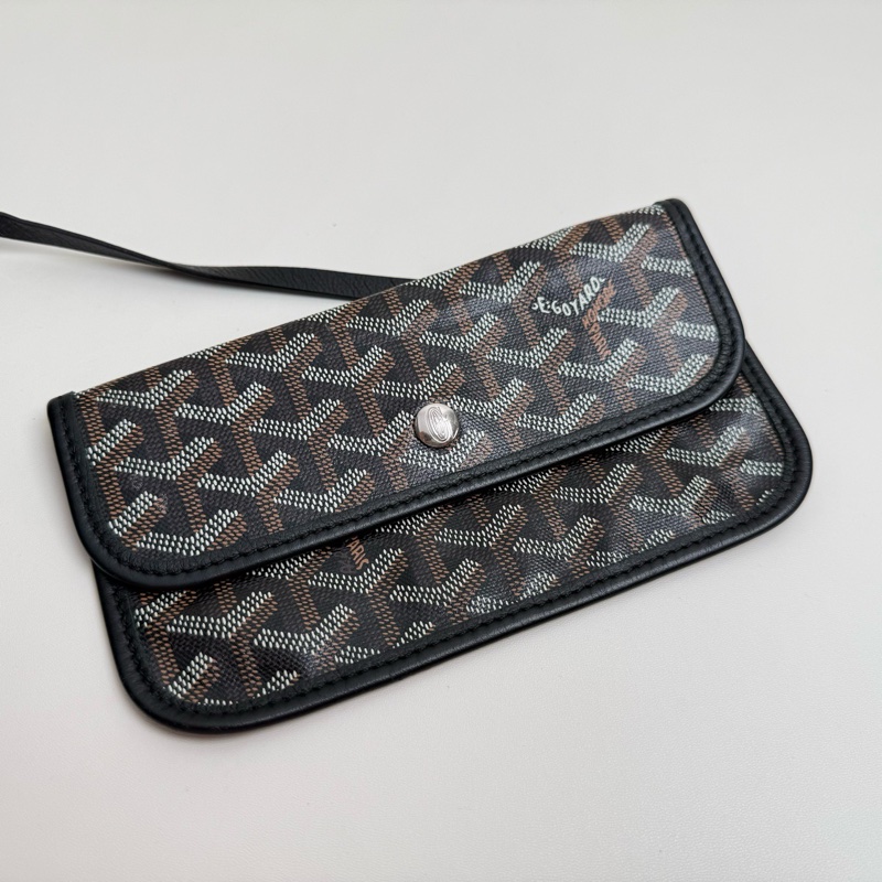 Goyard/戈雅 黑色小號單肩包 銀扣-8