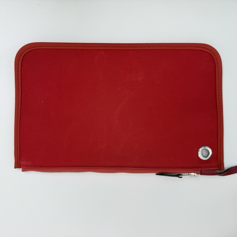 Hermes 愛馬仕 herbag 31 楓葉紅單肩包 銀扣-8