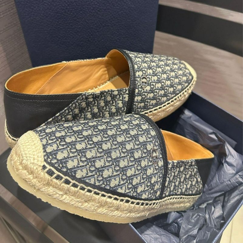 💎Han's house精品服飾💎 DIOR 滿版 老花 草編鞋 義大利製 現貨41-1