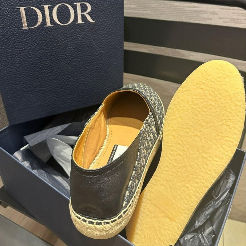 💎Han's house精品服飾💎 DIOR 滿版 老花 草編鞋 義大利製 現貨41-2