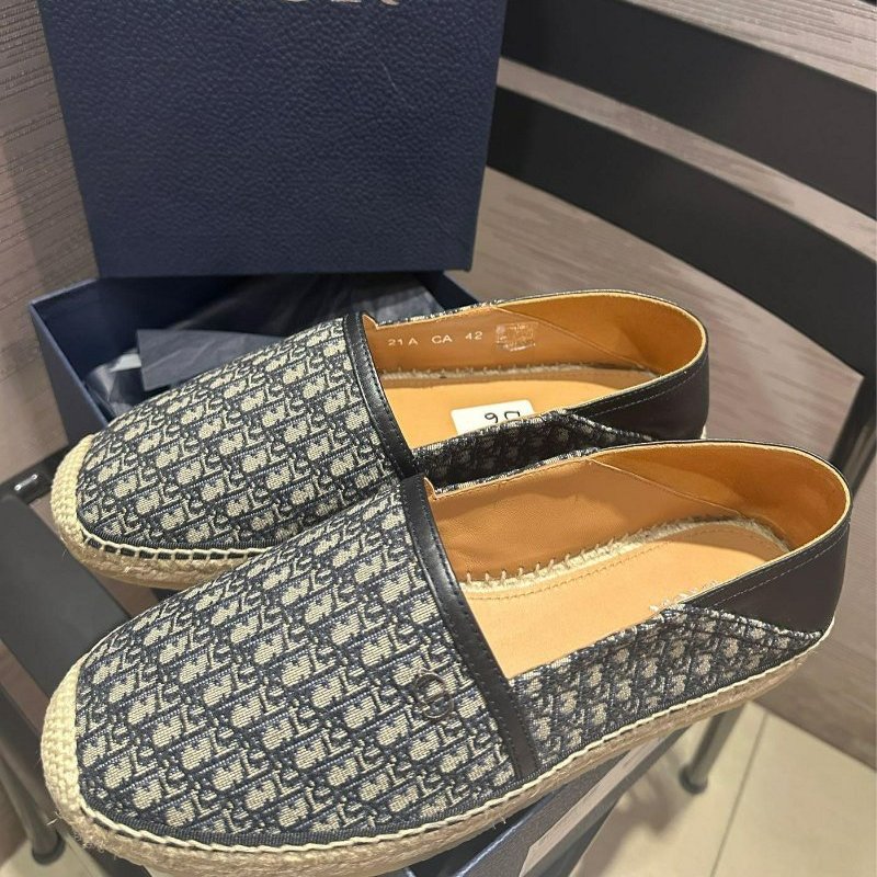 💎Han's house精品服飾💎 DIOR 滿版 老花 草編鞋 義大利製 現貨41-3