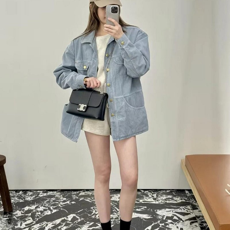 💎Han's house精品服飾💎 CELINE 滿版 凱旋門 牛仔 鞋 義大利製 現貨 36-3