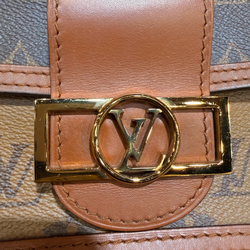 LV達芙妮woc 雙色老花鏈條包-8