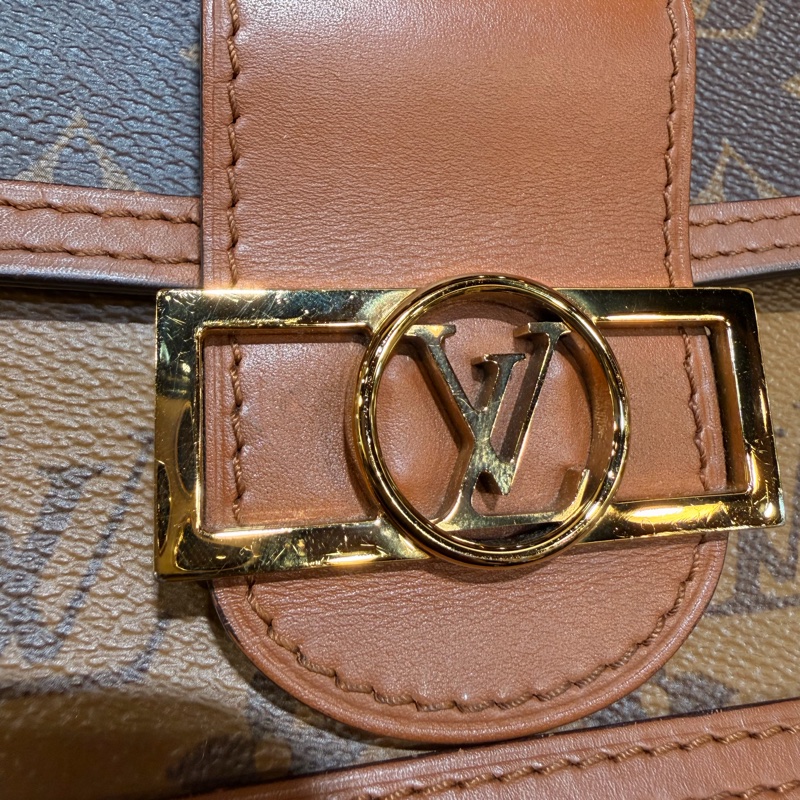 LV達芙妮woc 雙色老花鏈條包-9