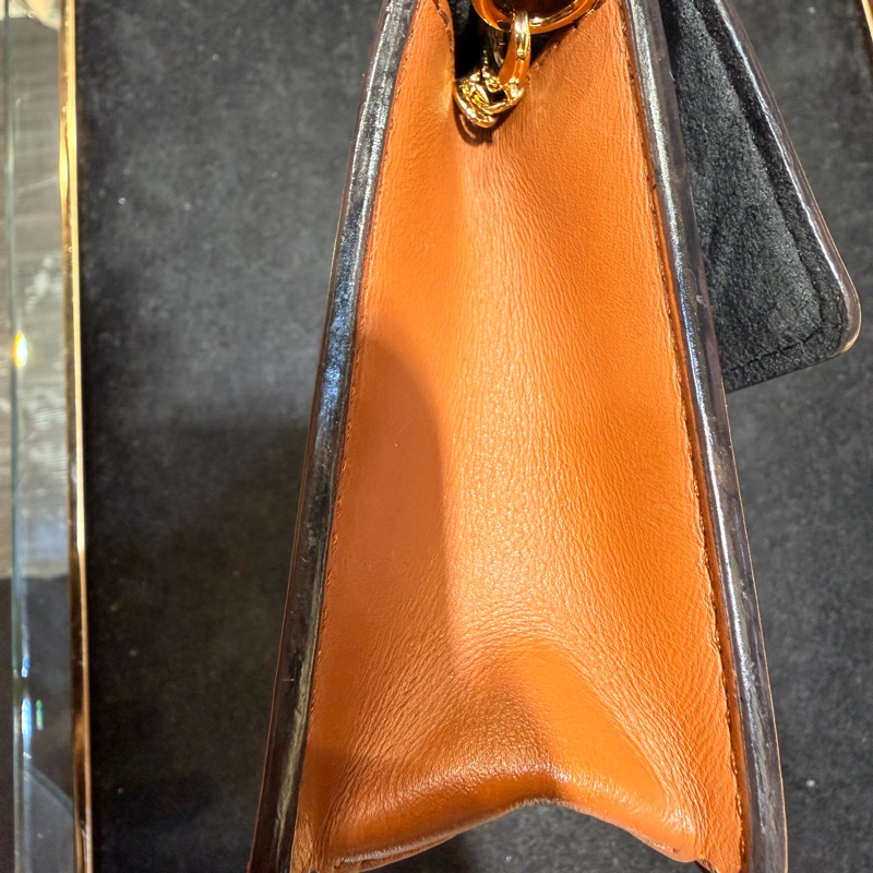 LV達芙妮woc 雙色老花鏈條包-11