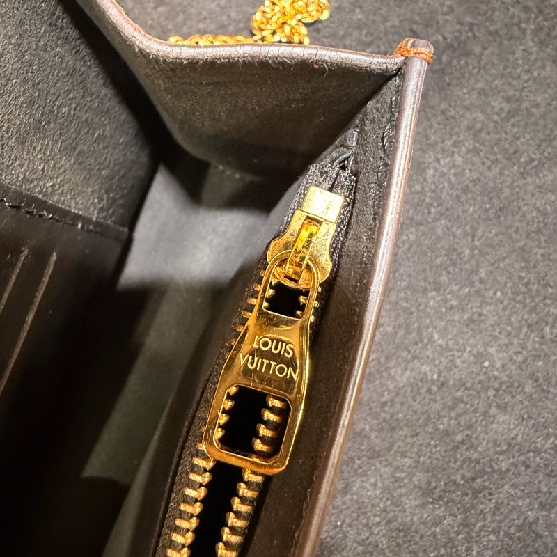 LV達芙妮woc 雙色老花鏈條包-17