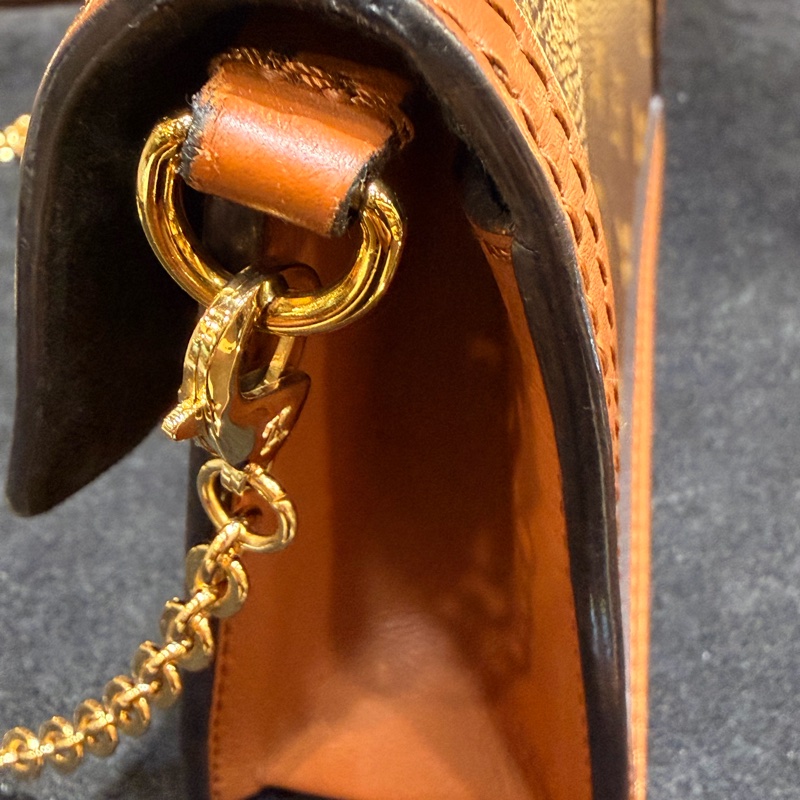 LV達芙妮woc 雙色老花鏈條包-40