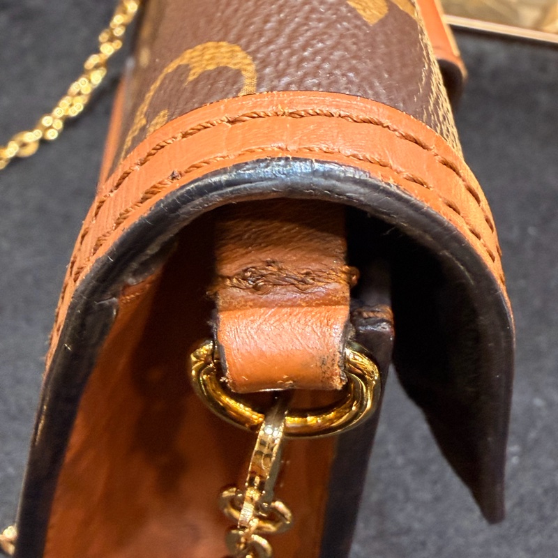 LV達芙妮woc 雙色老花鏈條包-45