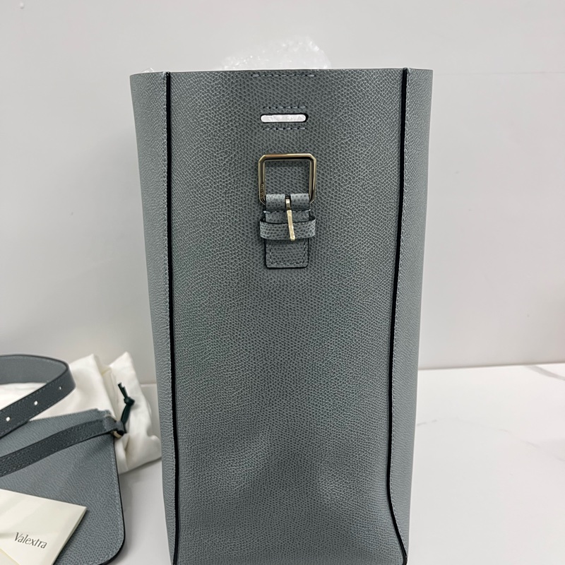 全新valextra medium bucket bag霧霾藍中號水桶包-4