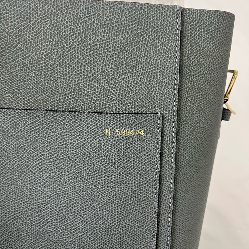 全新valextra medium bucket bag霧霾藍中號水桶包-7