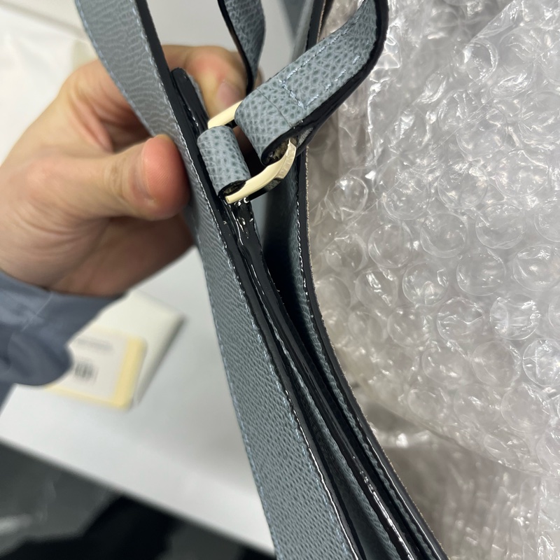 全新valextra medium bucket bag霧霾藍中號水桶包-9
