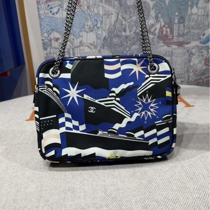 Chanel • 郵輪塗鴉系列帆布鏈條包 全新🚢-2