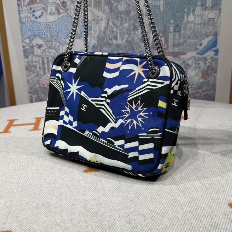 Chanel • 郵輪塗鴉系列帆布鏈條包 全新🚢-3