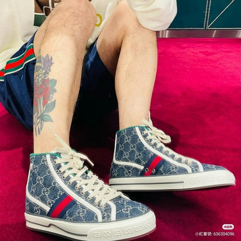 💎Han's house精品服飾💎GUCCI 古馳 Tennis 老花 鞋 義大利製 現貨9號  原價25000-3