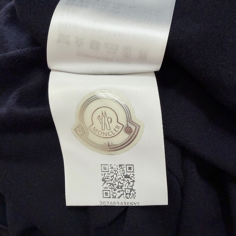 11）【Moncler】經典深藍 尼龍拼接棉質針織開襟外套 / 輕量飛行夾克 S號-10