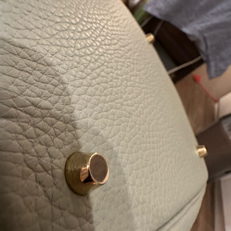 HERMRS 愛馬仕 鼠尾草灰綠金釦PICOTIN菜籃子22-8