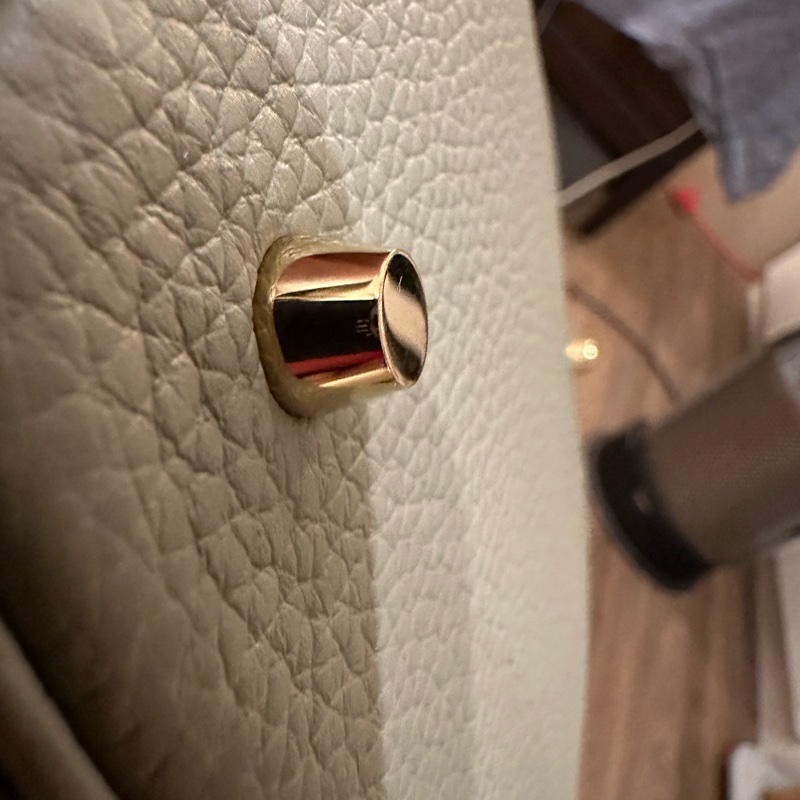 HERMRS 愛馬仕 鼠尾草灰綠金釦PICOTIN菜籃子22-9