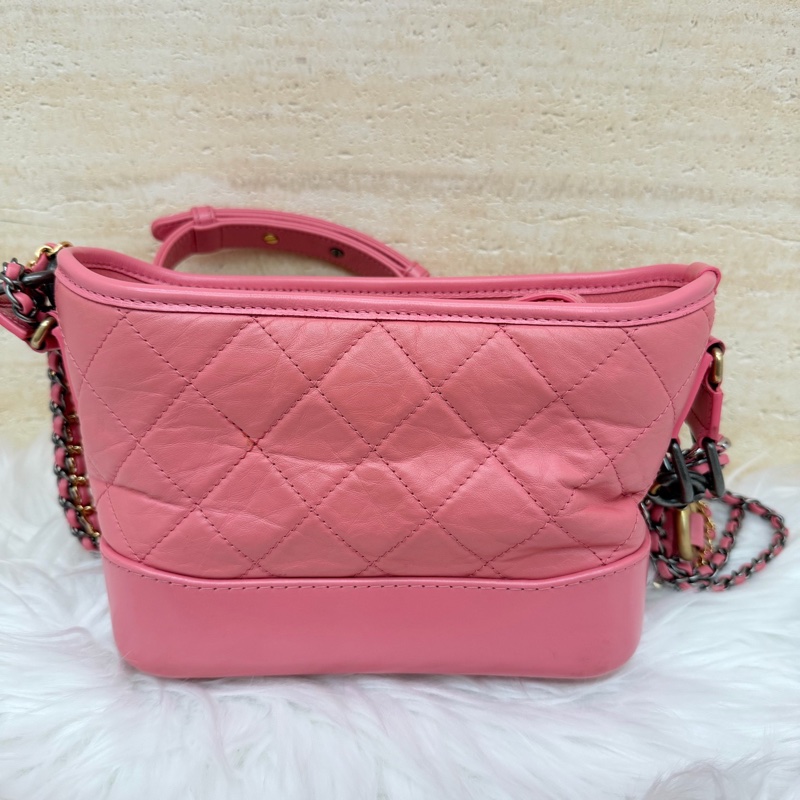 Chanel • 經典Gabrielle 蜜桃粉牛皮字母手柄流浪包 小號 全網最低☝🏻-6