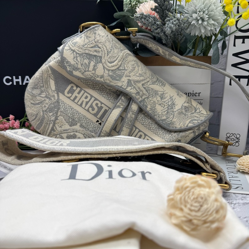 Dior 馬鞍包 有背帶-5