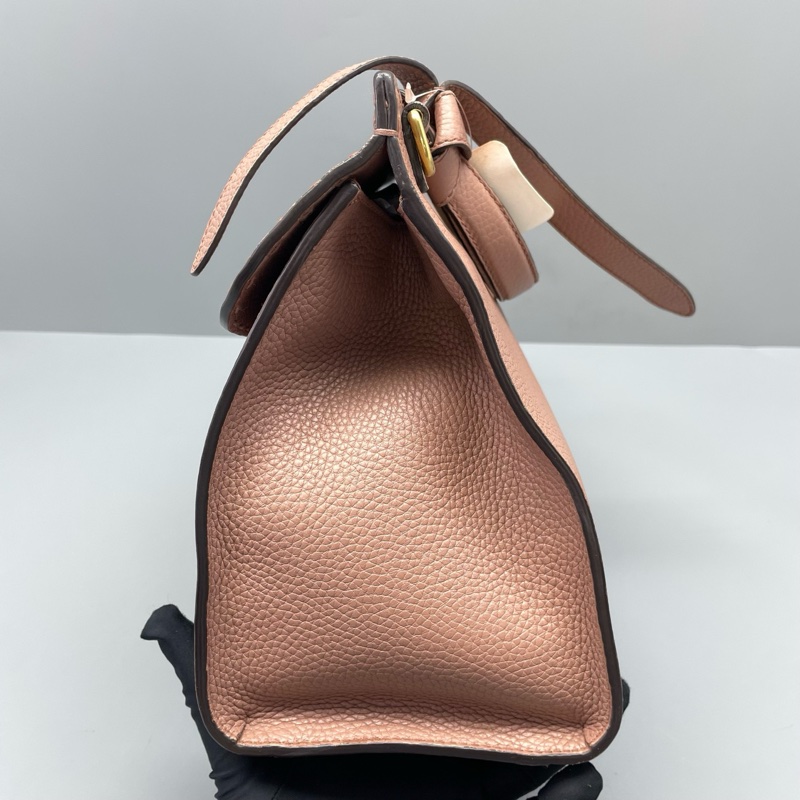 97新 二手Gucci古驰马蒙手提单肩包豆沙色/31*21*14cm/-2